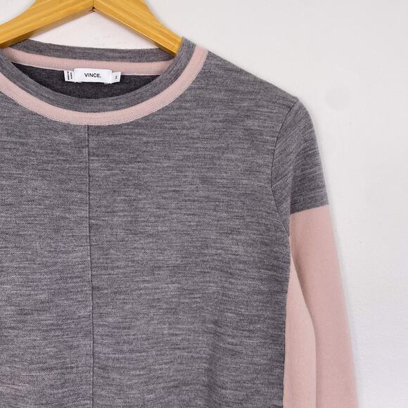 VINCE Colorblock Wool Blend Sweater XS - Picture 2 of 6